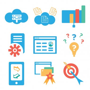 9 set hedef, tarayıcı, Smartphone gibi basit düzenlenebilir simgeleri