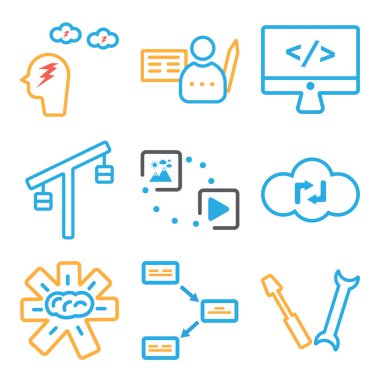 9 set ayarları, dosya, beyin gibi basit düzenlenebilir simgeleri