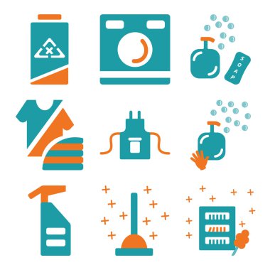 9 set dolap, dalgıç, sprey gibi basit düzenlenebilir simgeleri