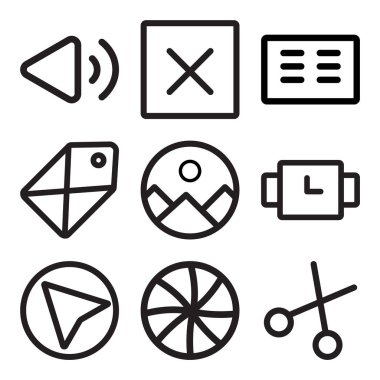 9 set kes, çekim hızı, imleç gibi basit düzenlenebilir simgeleri