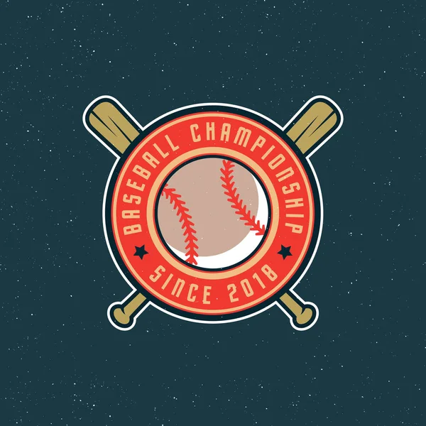 Vintage Baseball-Logo. Sportabzeichen im Retro-Stil. Vektorillustration — Stockvektor