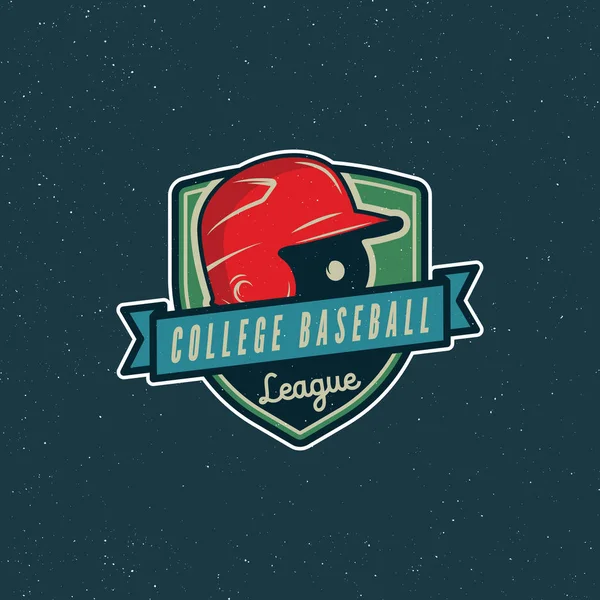 Vintage Baseball-Logo. Sportabzeichen im Retro-Stil. Vektorillustration — Stockvektor