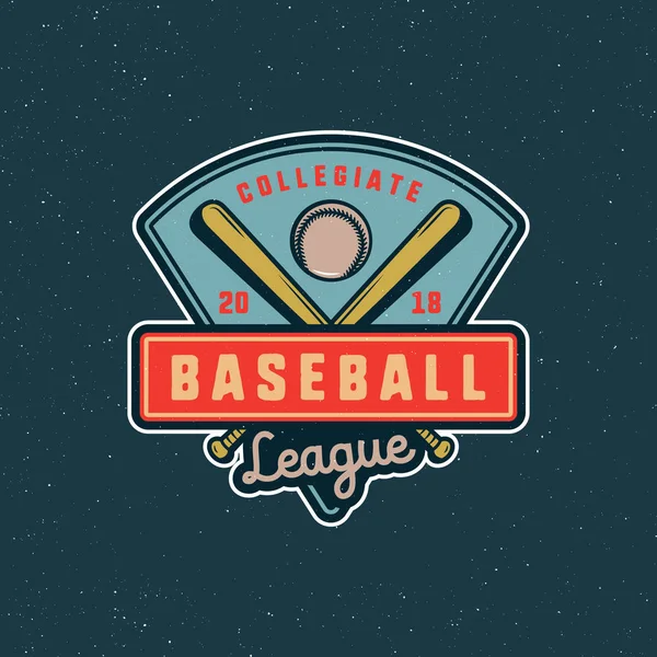 Vintage Baseball-Logo. Sportabzeichen im Retro-Stil. Vektorillustration — Stockvektor