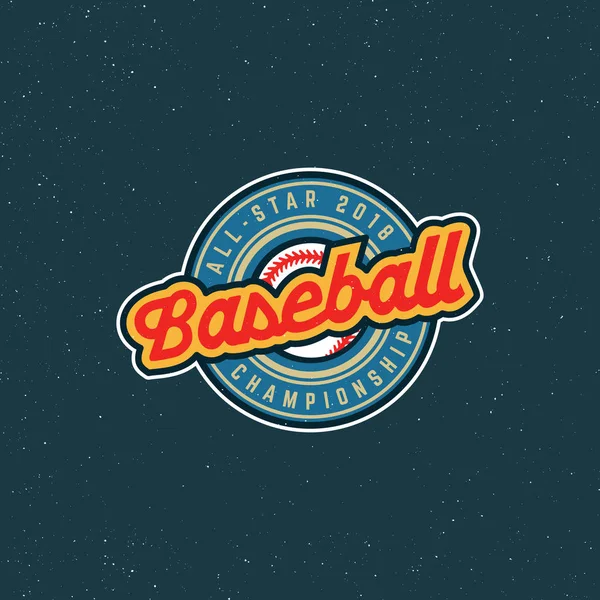 Vintage Baseball-Logo. Sportabzeichen im Retro-Stil. Vektorillustration — Stockvektor