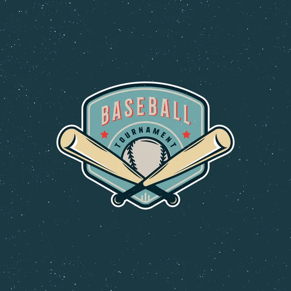 Vintage baseball logo. retro styled sport emblem. vector illustration — Stock Vector