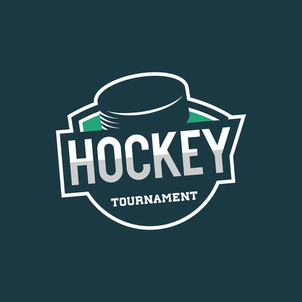 Logo de hockey. illustration vectorielle d'emblème sportif — Image vectorielle