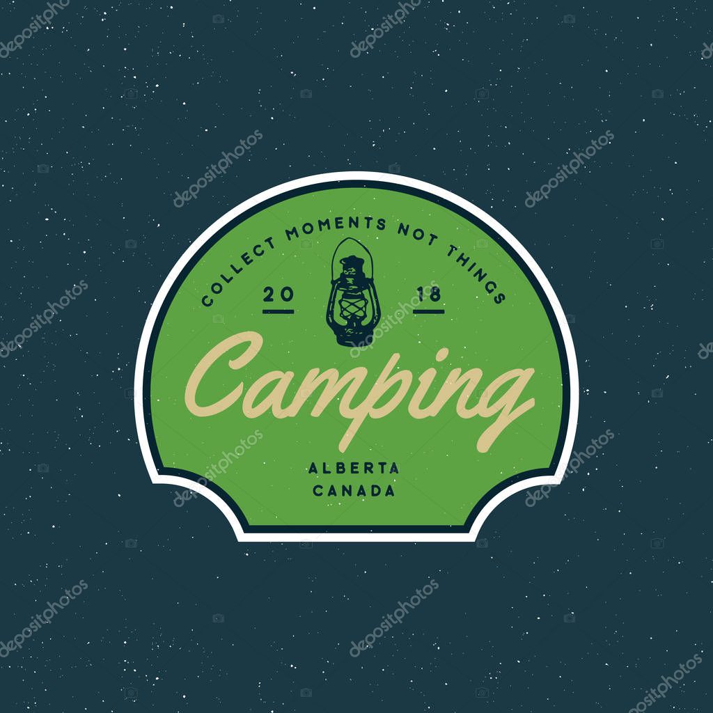 Vintage wilderness logo. hand drawn retro styled outdoor adventure emblem, badge, design elements, logotype template. vector illustration