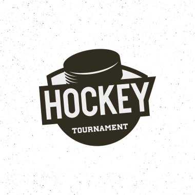 Hokey logosunu görmeniz gerekir. Spor amblemi vektör çizim