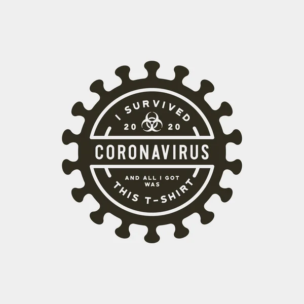 Значок пандемії коронавірусу. здоров'я та медична векторна ілюстрація. концепція дизайну футболки . — стоковий вектор