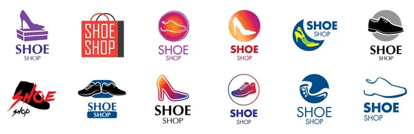 Ayakkabı ve spor ayakkabı mağazası için vektör logosu — Stok Vektör