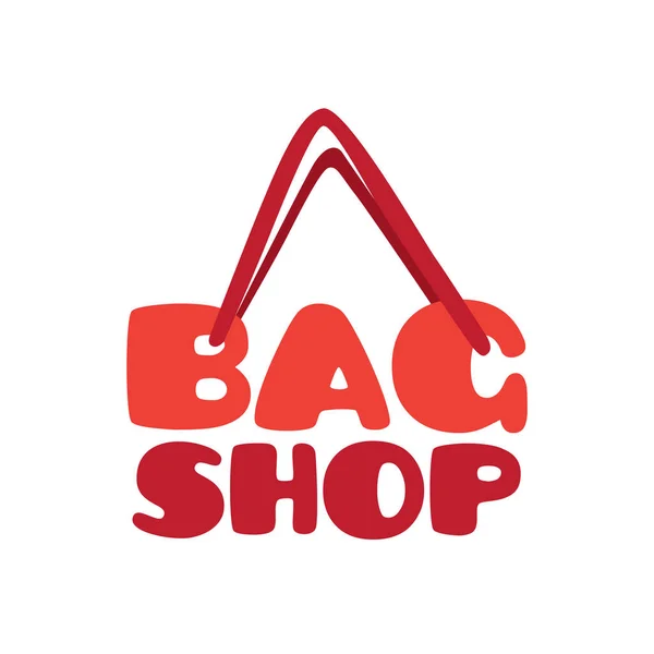 Kadın çantaları ve alışveriş logosu — Stok Vektör