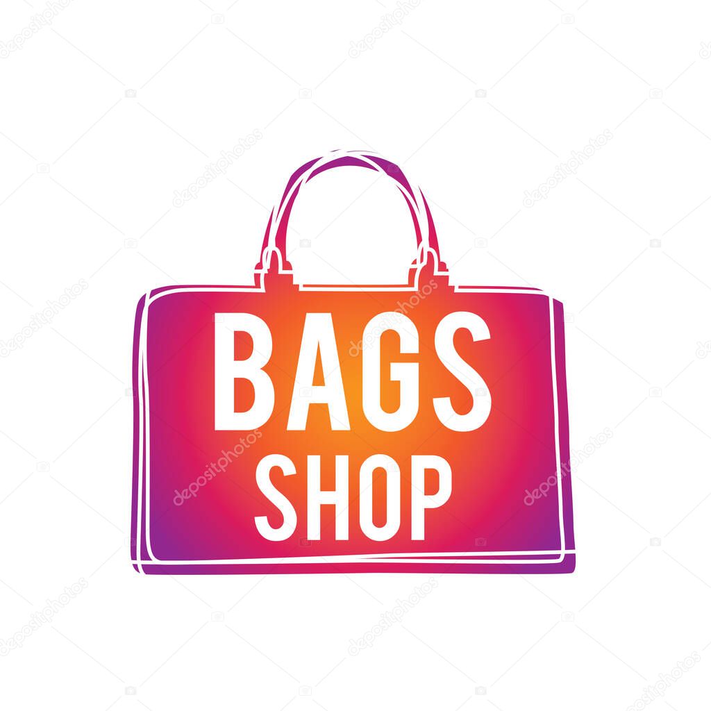Vector logo of women bags and shopping