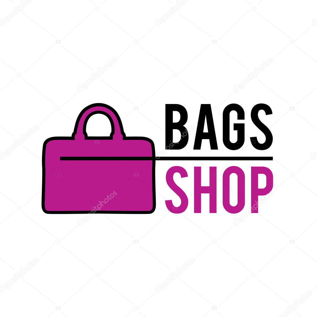 Vector logo of women bags and shopping