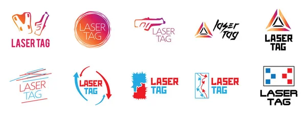 Logotipo do vetor para etiqueta a laser e airsoft —  Vetores de Stock