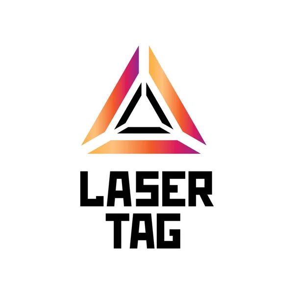 Logotipo do vetor para etiqueta a laser e airsoft — Vetor de Stock
