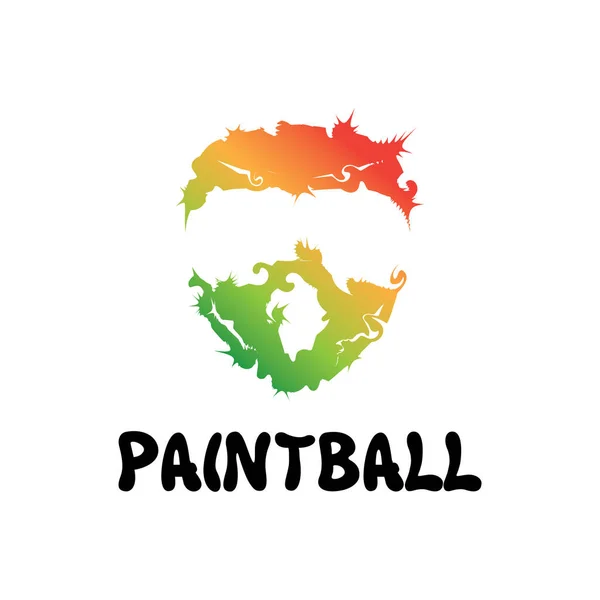 Logo vectorial para paintball y airsoft juego — Vector de stock