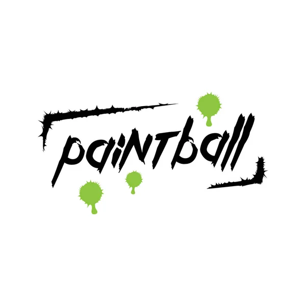 Logo vectorial para paintball y airsoft juego — Vector de stock