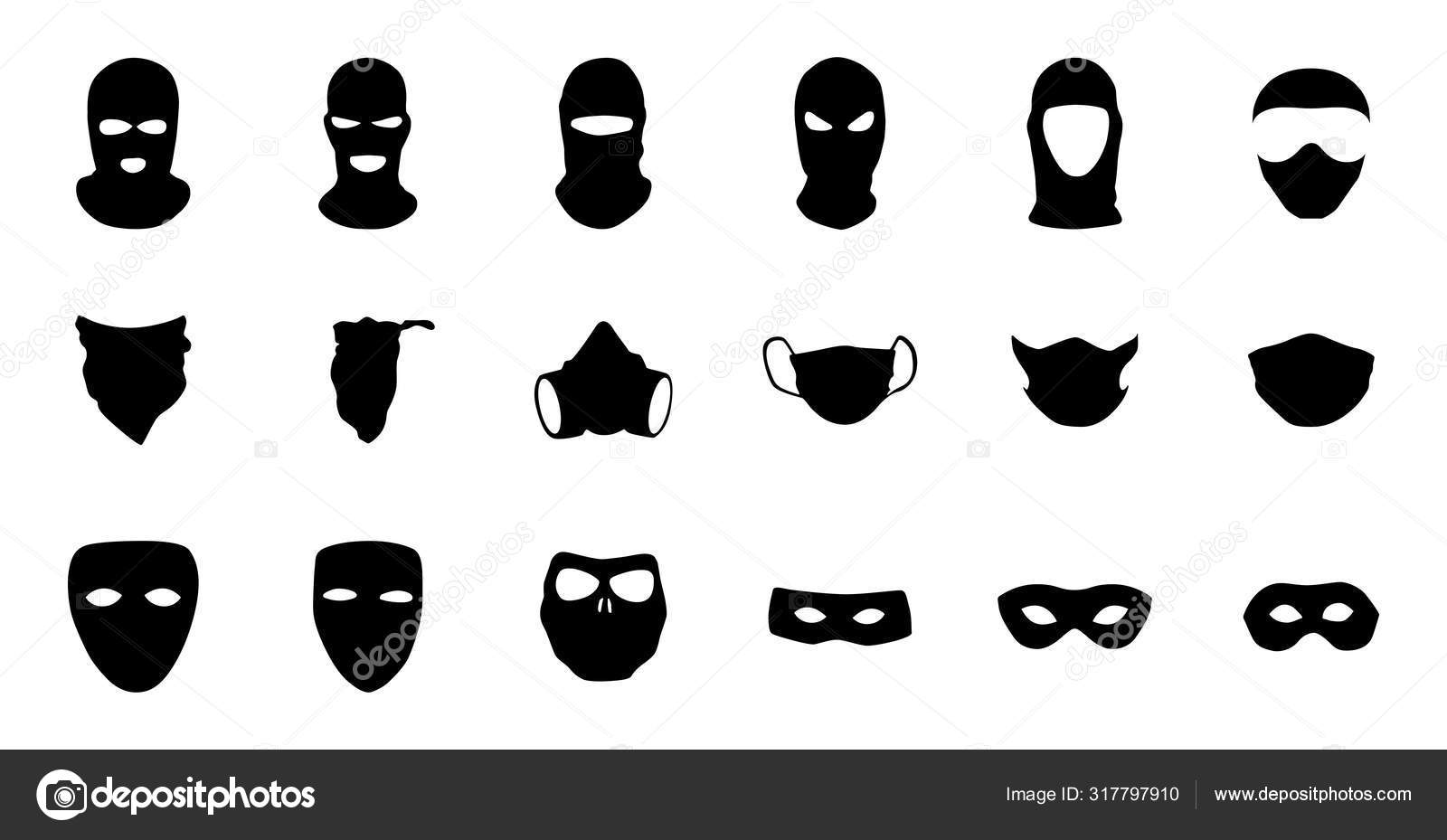 Vector Masks Of Criminals Bandits And Mafia Stock Vector Image By C V A Butenkov