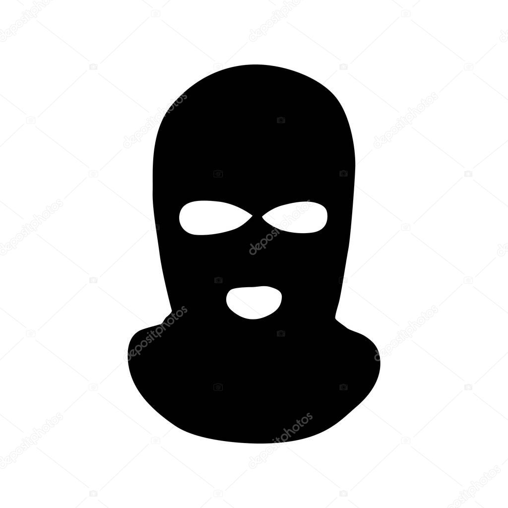 Vector masks of criminals, bandits