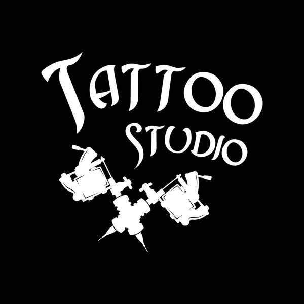 Logo vectorial para salón de tatuajes y estudio — Vector de stock