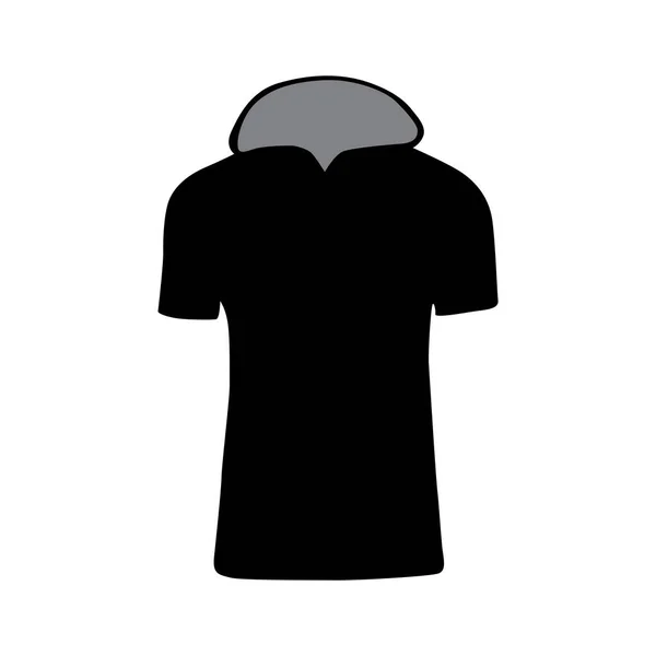 Vektorsilhouette von Kleidung, T-Shirts und Sweatshirts — Stockvektor