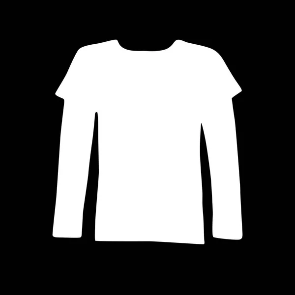 Vektorová silueta oblečení, triček a mikin — Stockový vektor