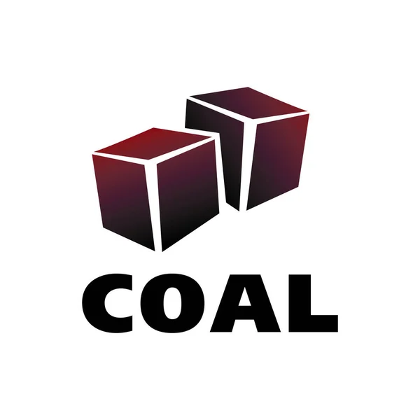 Vectorlogo van de kolenmijnbouw en -verkoop — Stockvector