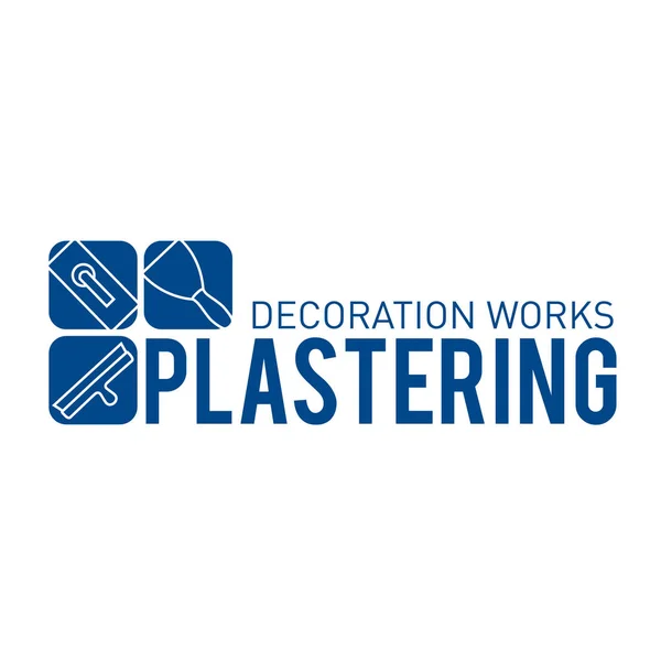 Vector logo of finishing company on plaster and painting — Stock Vector