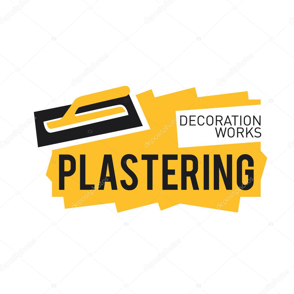 Vector logo of finishing company on plaster