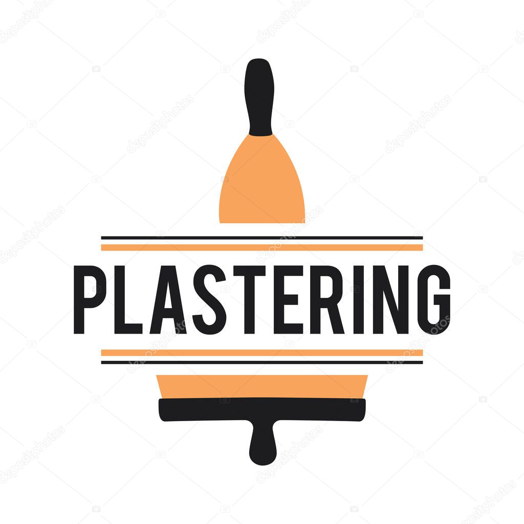 Vector logo of finishing company on plaster and painting