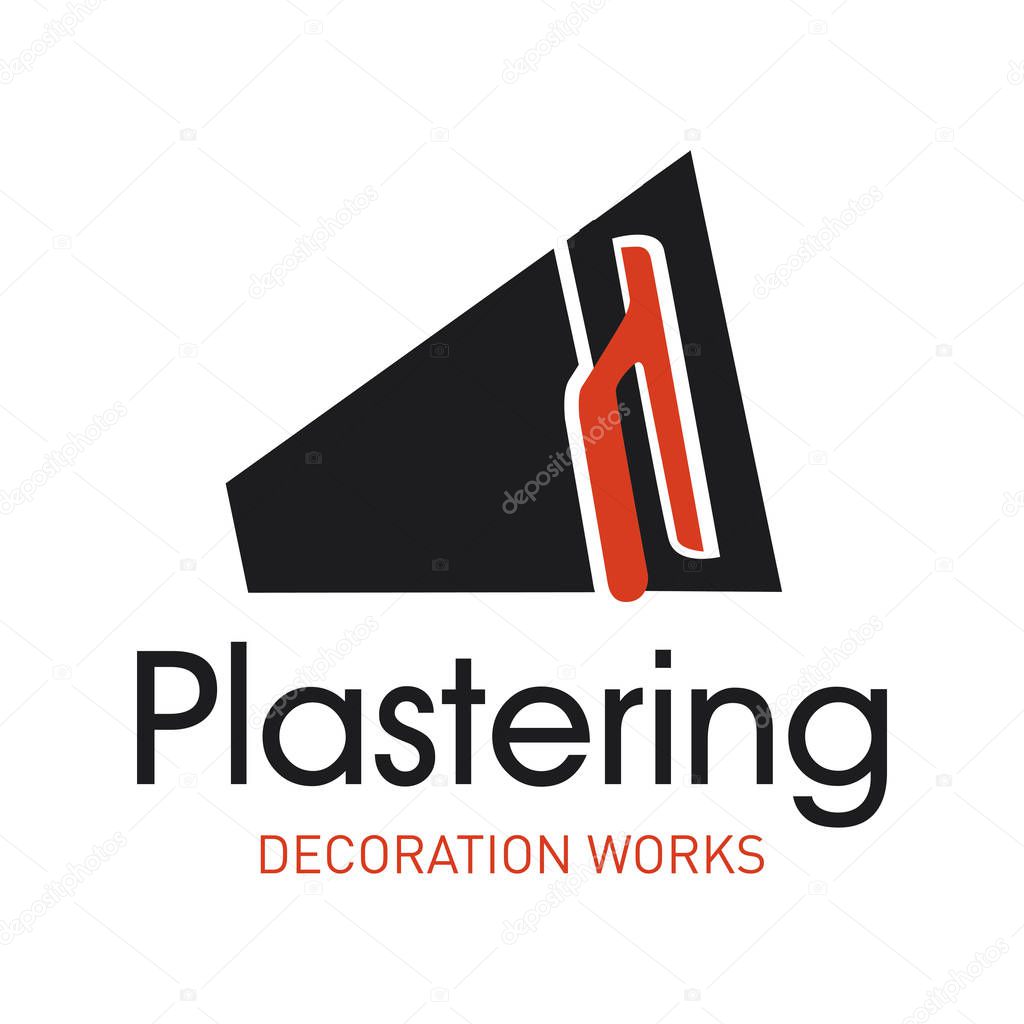 Vector logo of finishing company on plaster
