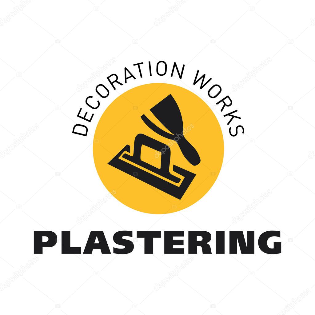 Vector logo of finishing company on plaster