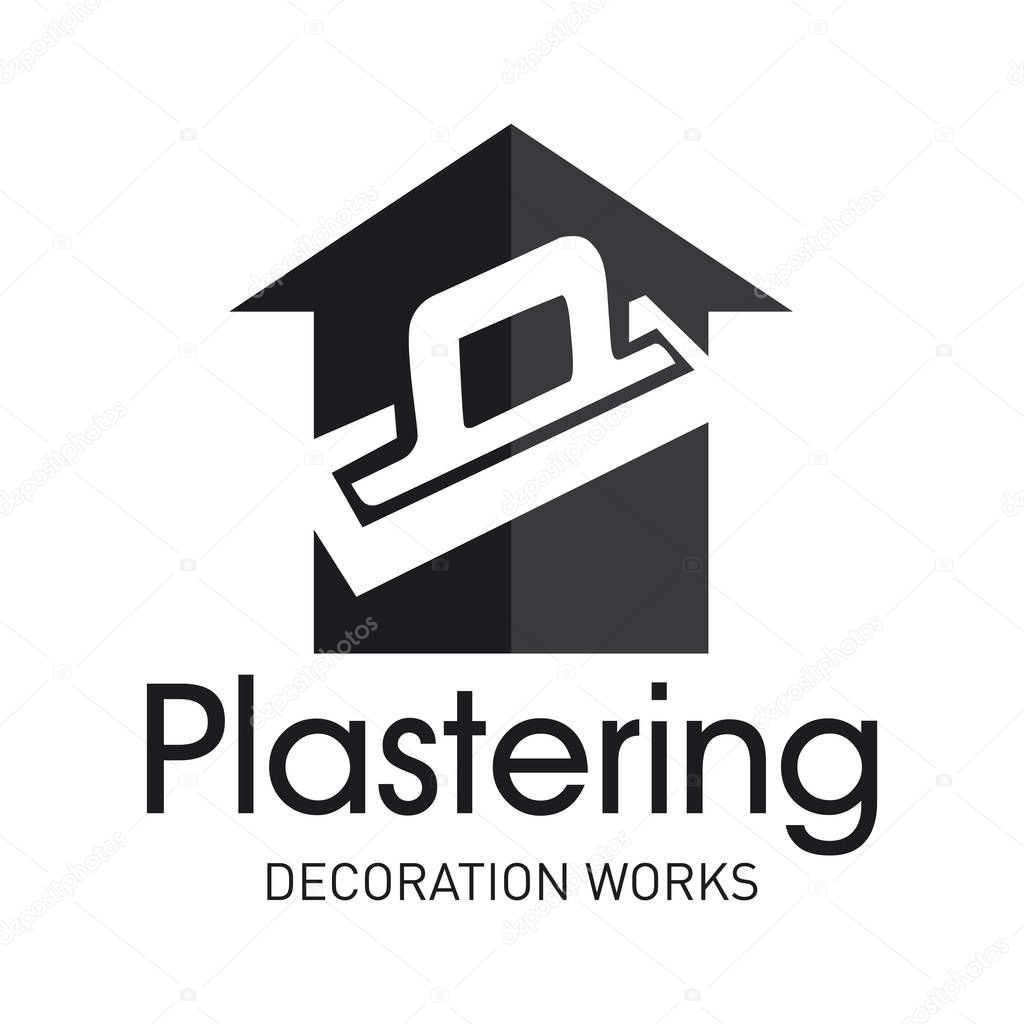 Vector logo of finishing company on plaster and painting