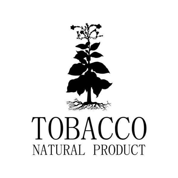 Vector logo for natural tobacco products, goods — Stock Vector