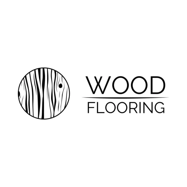Logotipo de vetor de pisos e revestimentos de madeira — Vetor de Stock