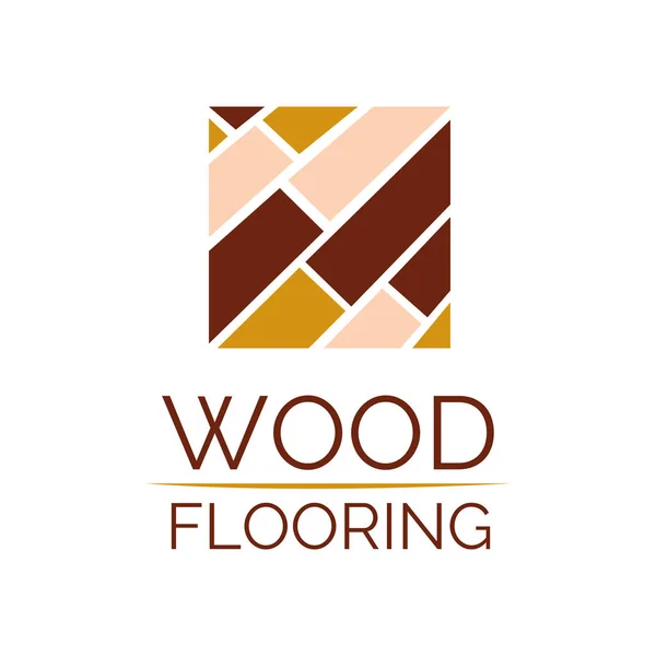 Vector logo of wooden floors and coverings — Stock Vector