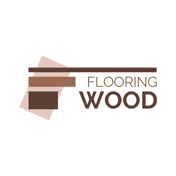 Logotipo de vetor de pisos e revestimentos de madeira — Vetor de Stock
