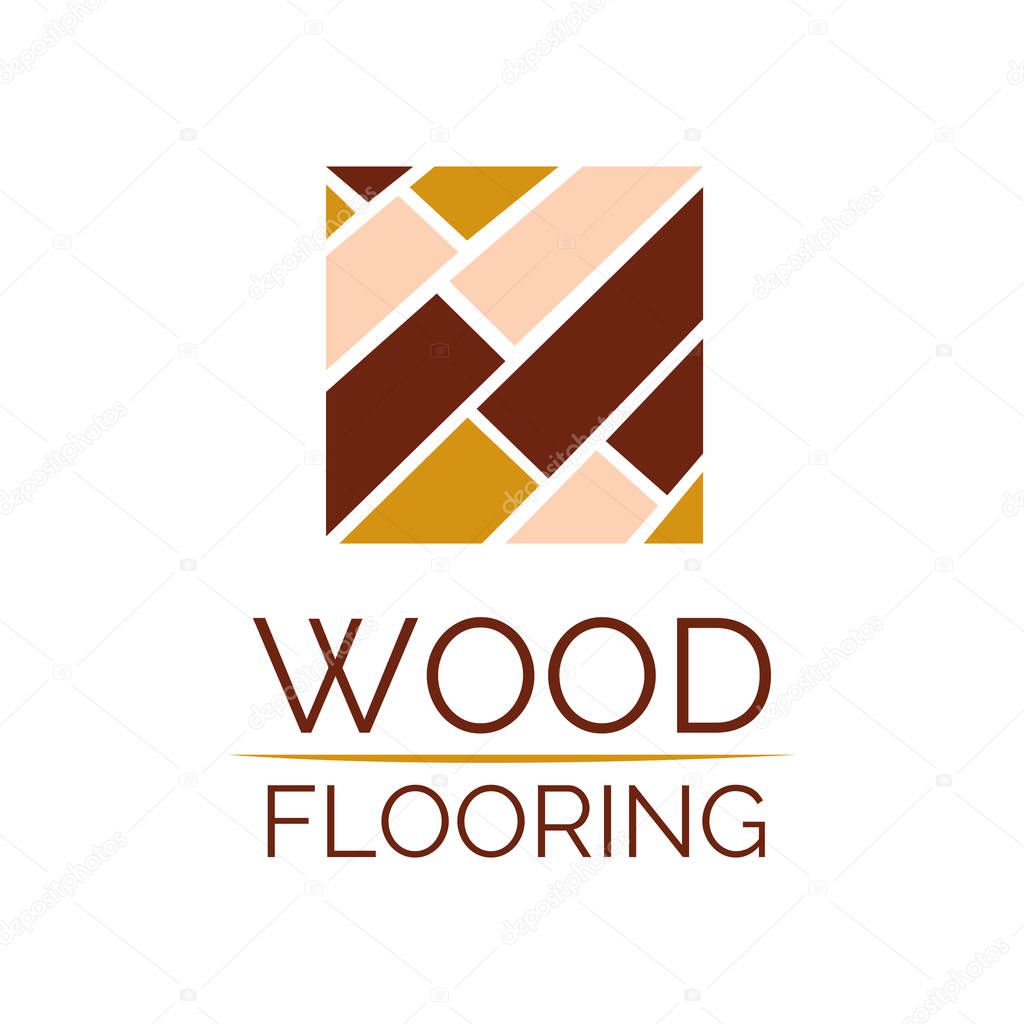 Vector logo of wooden floors and coverings