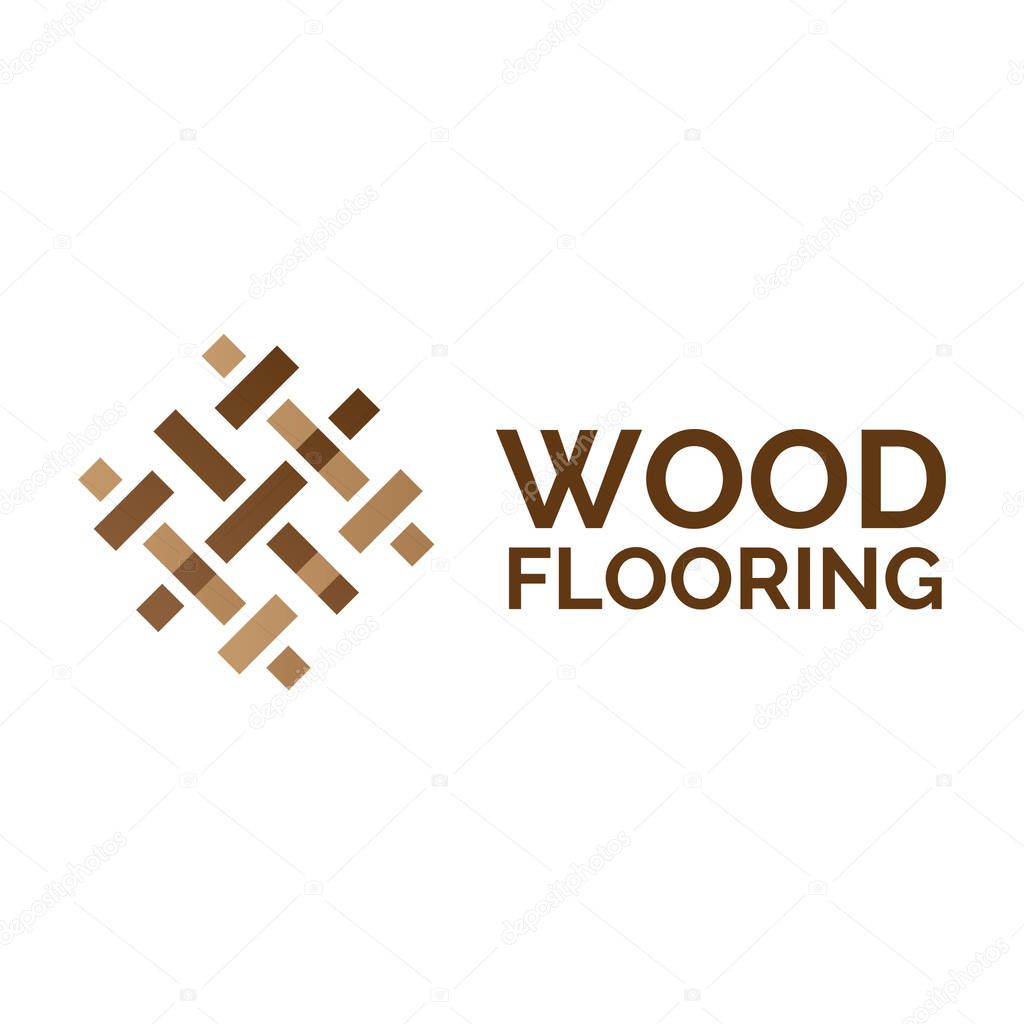 Vector logo of wooden floors and coverings