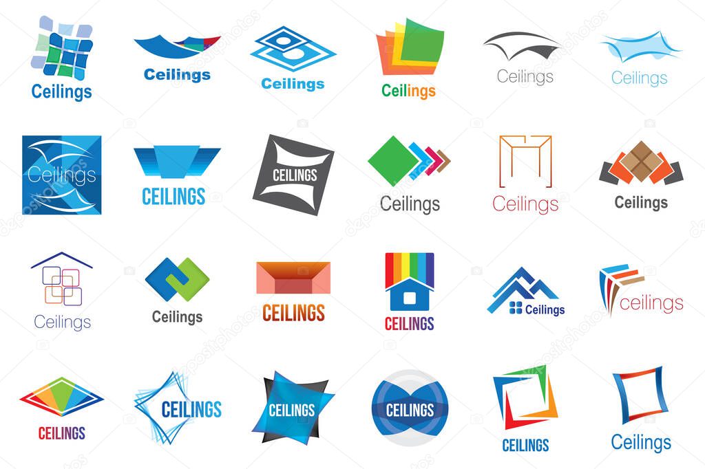 Set of logos for ceilings, tiles