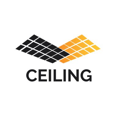 Tavan ve gerilme tavanlarının vektör logosu