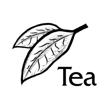 Çay dükkanı ve kafenin vektör logosu