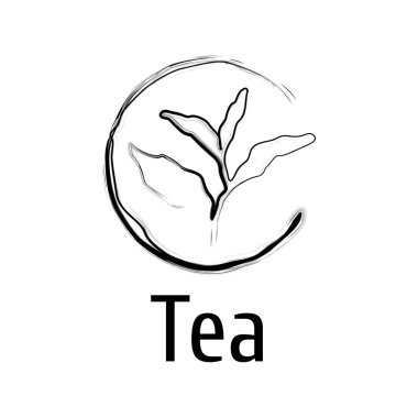Çay dükkanı ve kafenin vektör logosu