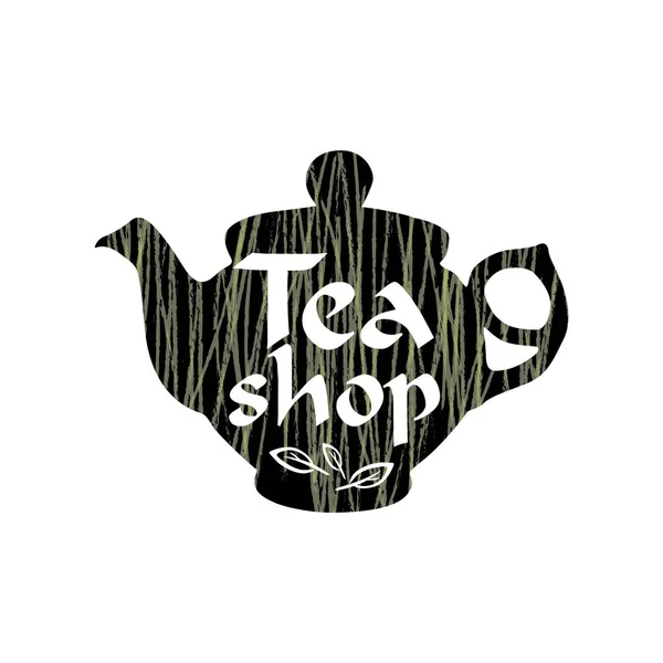 Logotipo vectorial de una tienda de té y café — Vector de stock