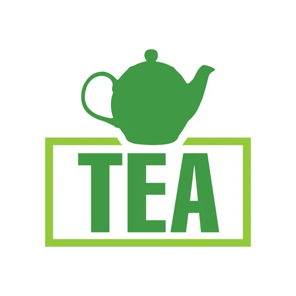 Çay dükkanı ve kafenin vektör logosu — Stok Vektör