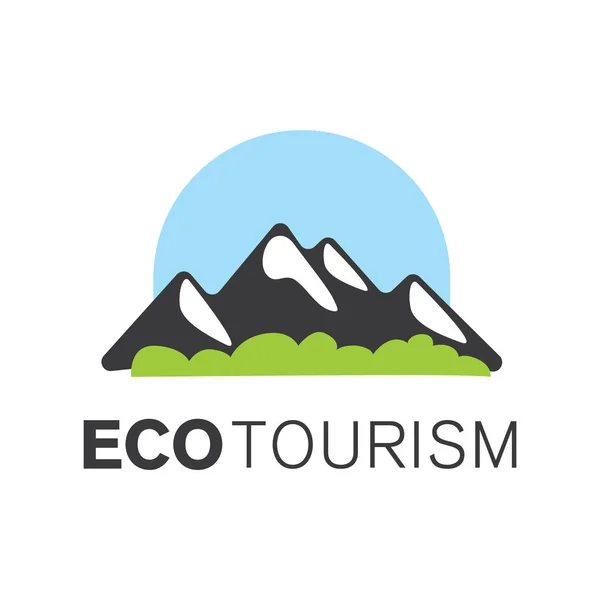 Векторный логотип экопутешествий, туризма и кемпинга — стоковый вектор