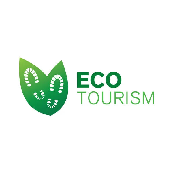 Vectorlogo van eco-reizen, toerisme en kamperen — Stockvector