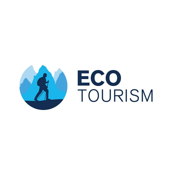 Vector logo of eco-travel, tourism and camping — 스톡 벡터