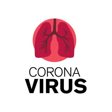 Coronavirüs 'ün vektör logosu, Çin' den gelen hastalık.