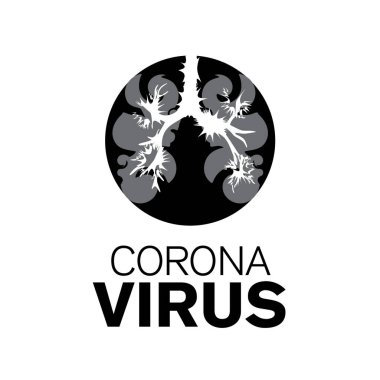 Coronavirüs 'ün vektör logosu, Çin' den gelen hastalık.